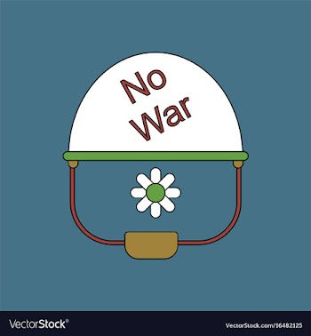 Flat icon design collection no war military helmet vector image