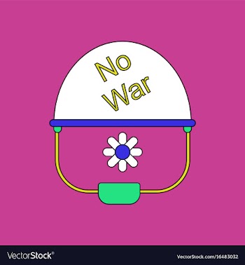 Flat icon design collection no war military helmet vector image