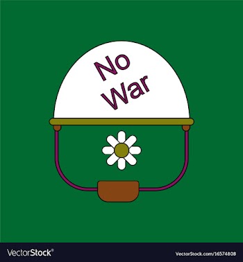 Flat icon design collection no war military helmet vector image