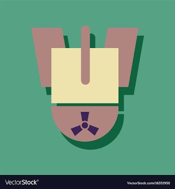 Flat icon design collection nuclear bomb in vector image