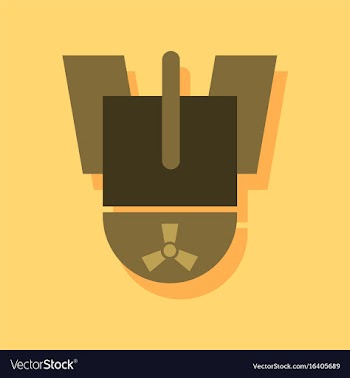 Flat icon design collection nuclear bomb in vector image