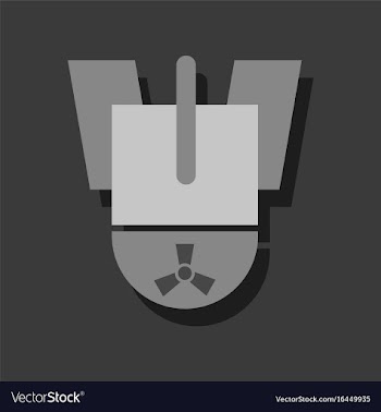 Flat icon design collection nuclear bomb in vector image