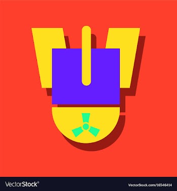 Flat icon design collection nuclear bomb in vector image
