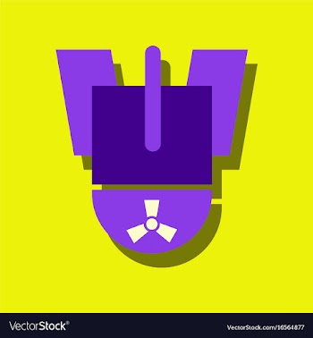 Flat icon design collection nuclear bomb in vector image