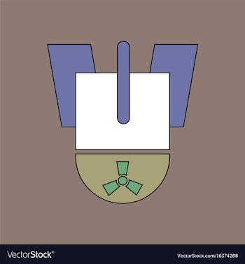 Flat icon design collection nuclear bomb vector image