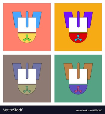 Flat icon design collection nuclear bomb vector image