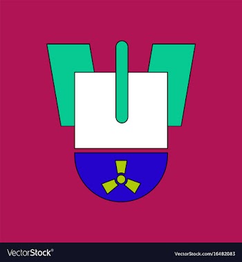 Flat icon design collection nuclear bomb vector image