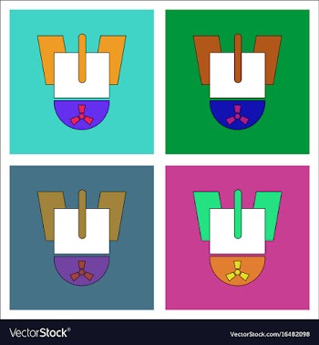 Flat icon design collection nuclear bomb vector image