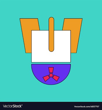 Flat icon design collection nuclear bomb vector image