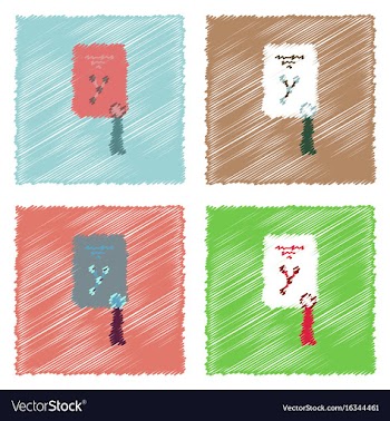 Flat icon design collection nuclear diploma in vector image