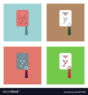 Flat icon design collection nuclear diploma vector image