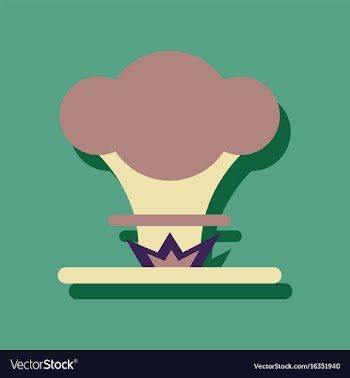 Flat icon design collection nuclear explosion in vector image