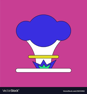 Flat icon design collection nuclear explosion vector image