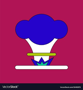 Flat icon design collection nuclear explosion vector image