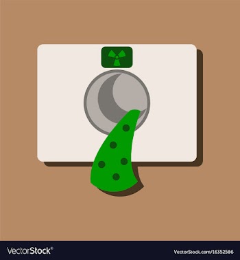 Flat icon design collection nuclear waste in vector image
