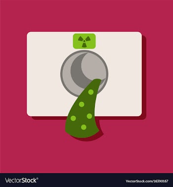 Flat icon design collection nuclear waste in vector image