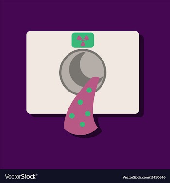 Flat icon design collection nuclear waste in vector image