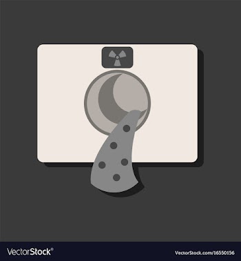 Flat icon design collection nuclear waste in vector image