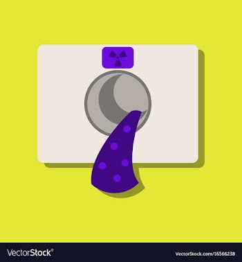 Flat icon design collection nuclear waste in vector image