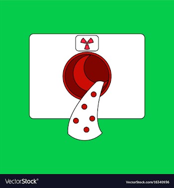 Flat icon design collection nuclear waste vector image