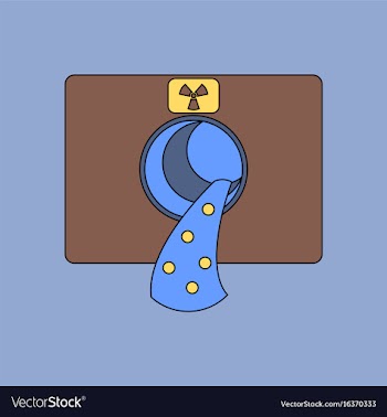 Flat icon design collection nuclear waste vector image