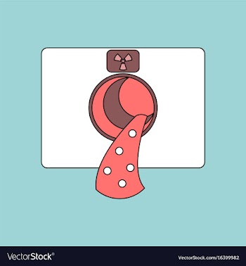 Flat icon design collection nuclear waste vector image