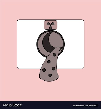 Flat icon design collection nuclear waste vector image