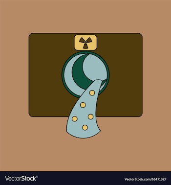 Flat icon design collection nuclear waste vector image