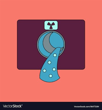 Flat icon design collection nuclear waste vector image
