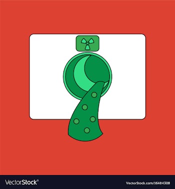 Flat icon design collection nuclear waste vector image