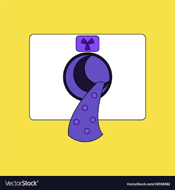 Flat icon design collection nuclear waste vector image