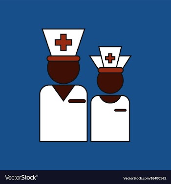Flat icon design collection nursing staff vector image