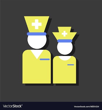 Flat icon design collection nursing staff vector image