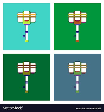 Flat icon design collection old anti tank grenade vector image