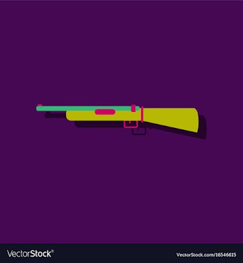 Flat icon design collection old military gun in vector image