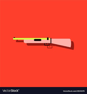 Flat icon design collection old military gun in vector image