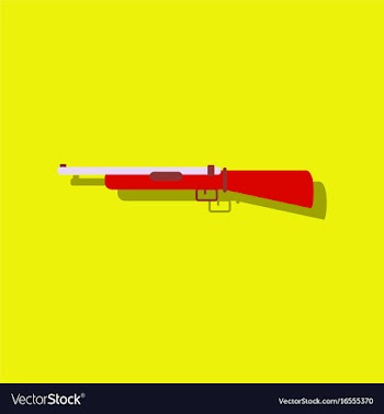 Flat icon design collection old military gun in vector image
