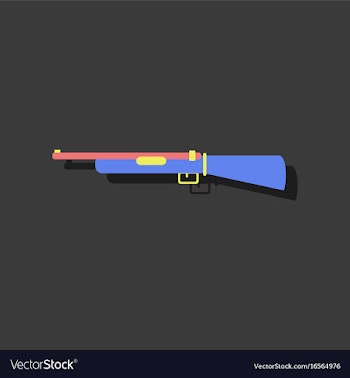 Flat icon design collection old military gun in vector image
