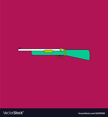 Flat icon design collection old military gun vector image