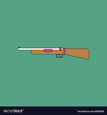 Flat icon design collection old military gun vector image