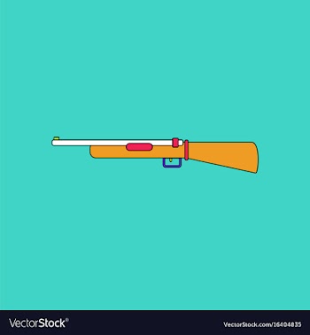 Flat icon design collection old military gun vector image