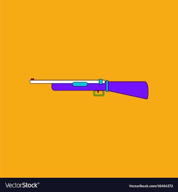 Flat icon design collection old military gun vector image