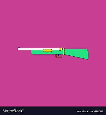 Flat icon design collection old military gun vector image