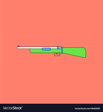 Flat icon design collection old military gun vector image