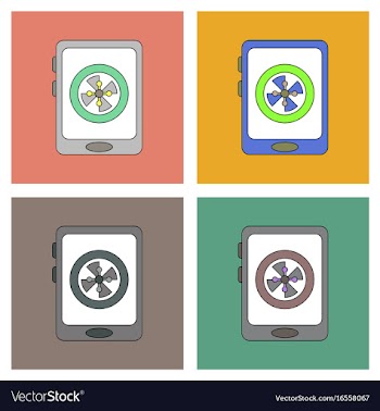 Flat icon design collection online casino roulette vector image