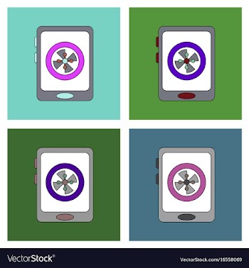 Flat icon design collection online casino roulette vector image