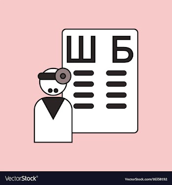 Flat icon design collection ophthalmologist and vector image