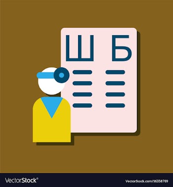 Flat icon design collection ophthalmologist and vector image