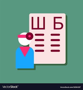 Flat icon design collection ophthalmologist and vector image