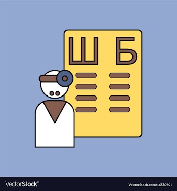 Flat icon design collection ophthalmologist and vector image